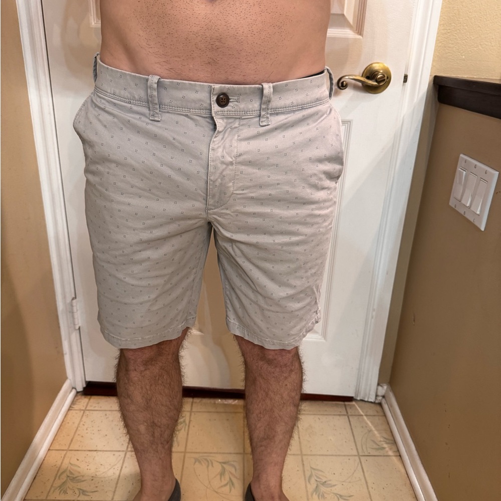 Express Light Gray Patterned Men's Shorts